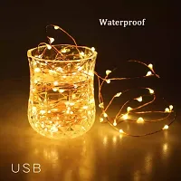 Meneon - Illuminate Your Thoughts Battery Operated Waterproof Fairy String LED Lights (10 Metre, 100 LEDs, Warm White)-thumb2