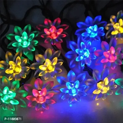 Meneon 36 Led Lotus Flower String Light, 8 Meter Light, Romantic Flower Fairy Light, Suitable for Bedroom, Diwali Decor, Christmas Tree, New Year, Garden Decoration, Diwali Lights ? Multicolor/RGB-thumb0