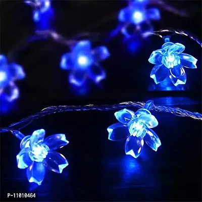 Infiprises 36 LED 8 Meter Blossom Flower Fairy String Lights, Christmas Lights for Diwali Home Decoration (36 Led Flower Blue)
