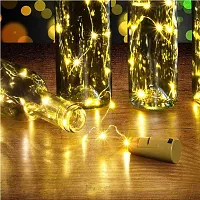 Meneon 20 LED Wine Bottle Cork Lights Copper Wire String Lights, 2M Battery Operated Wine Bottle Fairy Lights Bottle DIY, Christmas, Wedding Party (Warm White, 1 Unit)-thumb1