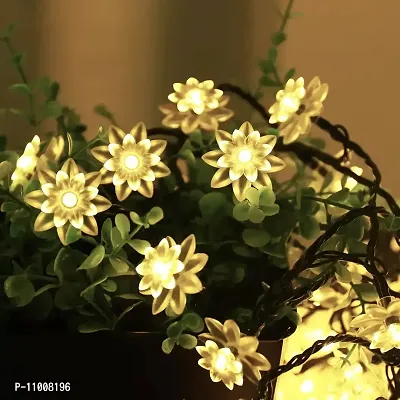 Meneon 36 Led Lotus Flower String Light, 8 Meter Light, Romantic Flower Fairy Light, Suitable for Bedroom, Diwali Decor, Christmas Tree, New Year, Garden Decoration, Diwali Lights ? Warm White-thumb2