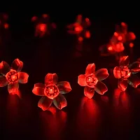 Infiprises Blooming Flower 20 LED 4 Meter Blossom Flower Lights, Fairy String Christmas Lights for Diwali Home Decoration (Red)-thumb1