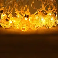 Meneon 16 LED Water Drop String Lights, 4 Meter Metal String Lights Warm White, Gold Metal Lamps Decor for Indoor, Diwali Decorations, Fairy Lights, Christmas Decor, Decor Lights-thumb2