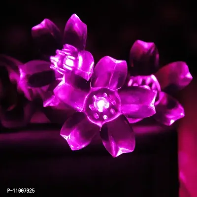 Infiprises Blooming Flower 20 LED 4 Meter Blossom Flower Lights, Fairy String Christmas Lights for Diwali Home Decoration (Pink)-thumb3
