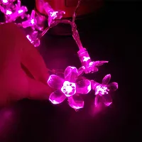 Infiprises Blooming Flower 20 LED 4 Meter Blossom Flower Lights, Fairy String Christmas Lights for Diwali Home Decoration (Pink)-thumb1