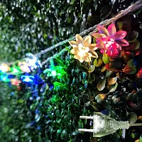 Meneon 36 Led Lotus Flower String Light, 8 Meter Light, Romantic Flower Fairy Light, Suitable for Bedroom, Diwali Decor, Christmas Tree, New Year, Garden Decoration, Diwali Lights ? Multicolor/RGB-thumb3