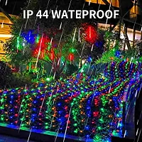 Net Mesh Curtain String Lights Waterproof, 8 Lighting Modes, 144 Led Light Bulbs, For Outdoor & Indoor, Curtain Light, Christmas Tree, Diwali Lights, Wall Decorations (8.1 ft x 7.2 ft, Multi Color)-thumb2