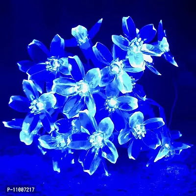 Infiprises Blooming Flower 20 LED 4 Meter Blossom Flower Lights, Fairy String Christmas Lights for Diwali Home Decoration (Blue)