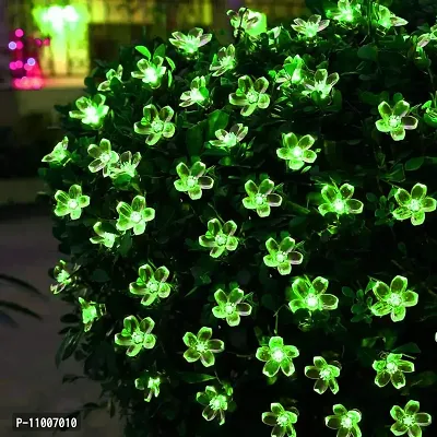 Nisco 36 LED 8 Meter Blossom Flower Plug in Fairy String Lights, Christmas Lights for Diwali Home Decoration (Green)