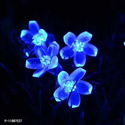 Nisco 36 LED 8 Meter Blossom Flower Plug in Fairy String Lights, Christmas Lights for Diwali Home Decoration (Blue)-thumb5
