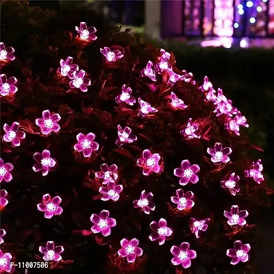 Nisco Blooming Flower 20 LED 4 Meter Blossom Flower Lights, Fairy String Christmas Lights for Diwali Home Decoration (Pink)