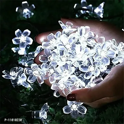 Nisco Silicone Blossom Flower Fairy String Lights, White 32 LED 8 Meter Series Lights for Festival Home Decoration