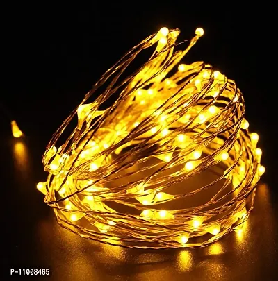 Meneon - Illuminate Your Thoughts Battery Operated Waterproof Fairy String LED Lights (10 Metre, 100 LEDs, Warm White)-thumb5