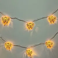Meneon 16 LED Butterfly String Lights, 4 Meter Metal String Lights Warm White, Gold Metal Lamps Decor for Indoor, Diwali Decorations, Fairy Lights, Christmas D?cor, Decoration Lights-thumb4