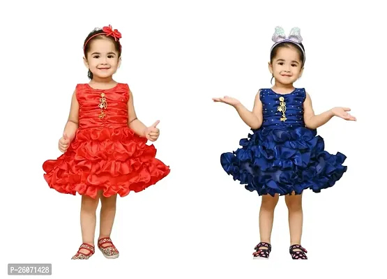 Fabulous Cotton Frocks For Baby Girls Pack Of 2-thumb0