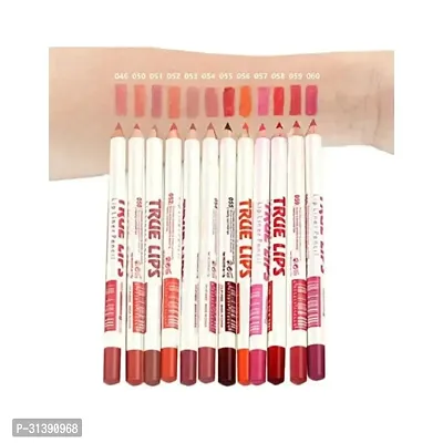 Eyebrow Set Of 12 Meets Me Now True Lips Lip Liners Glossy Finish Pack Of 12-thumb0