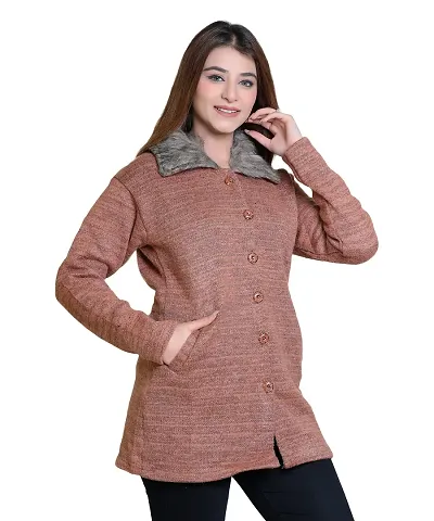 Dripfit Fashionable Women's Winter Sweater with Fur Collar