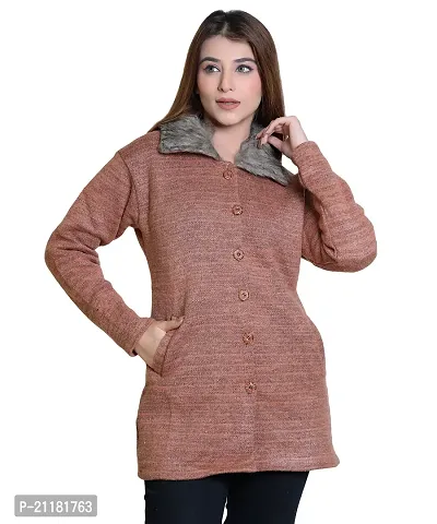 Dripfit Fashionable Women's Winter Sweater with Fur Collar-thumb5