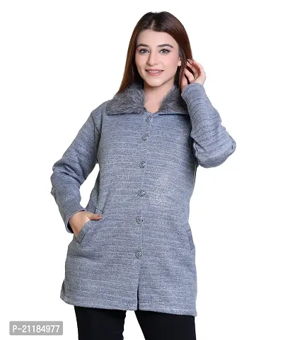 Dripfit Fashionable Women's Winter Sweater with Fur Collar-thumb0