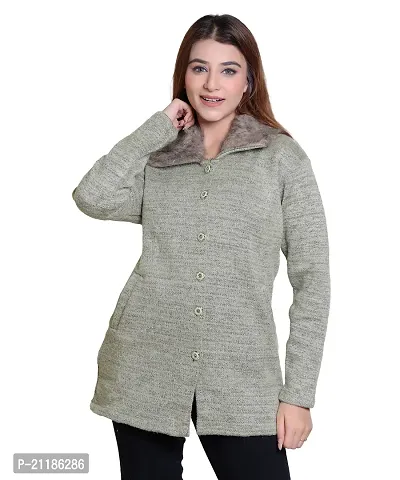 Dripfit Fashionable Women's Winter Sweater with Fur Collar