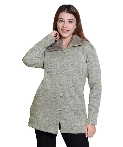 Dripfit Fashionable Women's Winter Sweater with Fur Collar