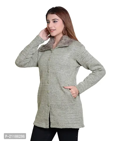 Dripfit Fashionable Women's Winter Sweater with Fur Collar-thumb2