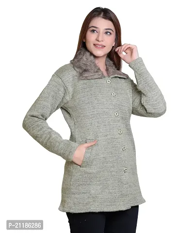 Dripfit Fashionable Women's Winter Sweater with Fur Collar-thumb5