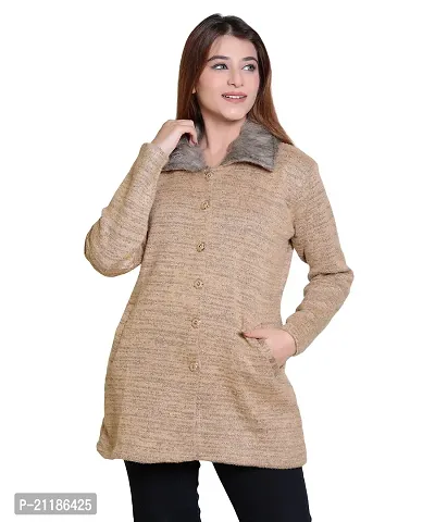 Dripfit Fashionable Women's Winter Sweater with Fur Collar