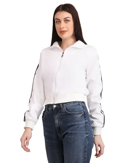 Stylish Trendy Polyester Bomber Jackets For Women