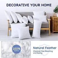 Om Sundaraaya 100% Cotton Goose Down & Feather Filled Decorative Bed Sofa Cushion Set-thumb2