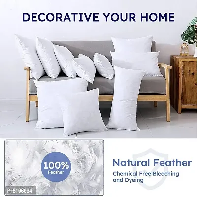 Om Sundaraaya 100% Cotton Goose Down & Feather Filled Decorative Bed Sofa Cushion Set-thumb3