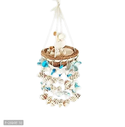 Decorative Handcrafted Artificial Sea Shell Wind Chime Home Balcony And Garden Decoration|Gift Item|Postive Energy Items For Home-thumb0