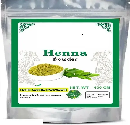 Herbal Heena-Mehendi Powder For Hair Color And Hair Care-Triple Filtered Microfine Rajasthani Heena Leaves Powder - (100 Gm)
