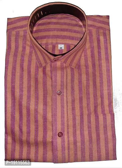 MS Fashion Men's Cotton Regular Fit Casual Shirts in Light Purple Color Full Sleeve