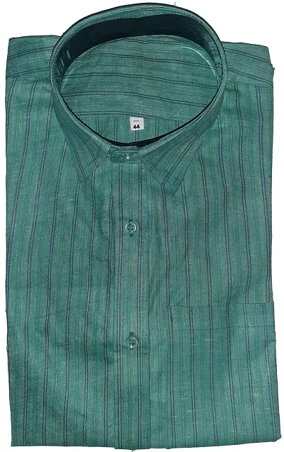 MS Fashion Men's Cotton Regular Fit Casual Shirts in Sea Green Color Full Sleeve