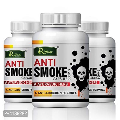 Anti Smoke Helps Herbal Capsules For Quit Alcohol & Smoking 100% Ayurvedic Pack Of 3-thumb2