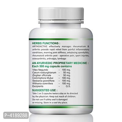 Arthoactive Herbal Capsules For Joint Pain Relief 100 % Ayurvedic Pack Of 3-thumb3