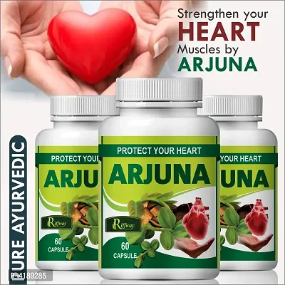 Arjuna Tea Herbal Capsules For Heart Care 100% Ayurvedic Pack Of 3