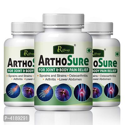 Arthosure Herbal Capsules For Joint & Body Pain Relief 100% Ayurvedic Pack Of 3-thumb2