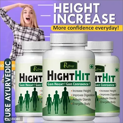 Height Hit Herbal Capsules For Increases Your Height 100% Ayurvedic Pack Of 3-thumb0