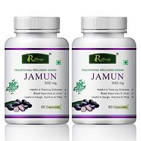 Jamun Herbal Capsules For Helps In Treating Diabetes 100% Ayurvedic Pack Of 2-thumb1