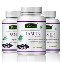 Jamun Herbal Capsules For Helps In Treating Diabetes 100% Ayurvedic Pack Of 3-thumb1