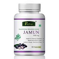 Jamun Herbal Capsules For Helps In Treating Diabetes 100% Ayurvedic Pack Of 1-thumb1