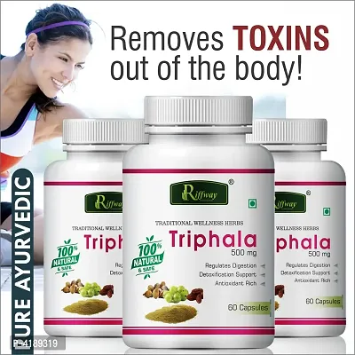Triphala Herbal Capsules For Promotes Digestion & Boost Immunity 100% Ayurvedic Pack Of 3