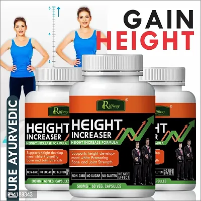 Height Increaser Herbal Capsules For Increases Height & Bone Mass 100% Ayurvedic Pack Of 3-thumb0
