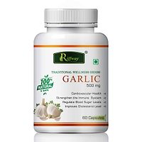 Garlic Herbal Capsules For Regulate Blood Sugar Level  Improve Cholesterol Level 100% Ayurvedic Pack Of 1-thumb1