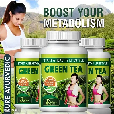 Green Tea Herbal Capsules For Fat Burning And Improve Brain Function 100% Ayurvedic Pack Of 3