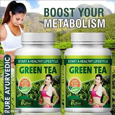 Green Tea Herbal Capsules For Fat Burning And Improve Brain Function 100% Ayurvedic Pack Of 2