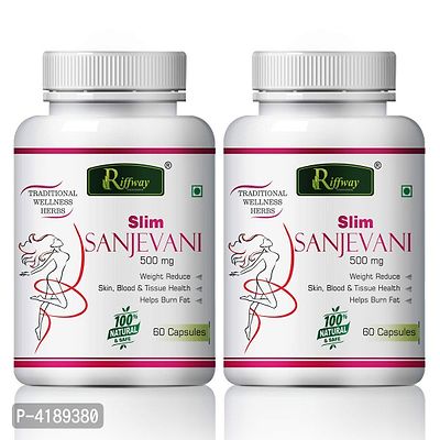 Slim Sanjivani Herbal Capsules For Fast Weight Loss Herbal Capsules Formula 100% Ayurvedic Pack Of 2-thumb2