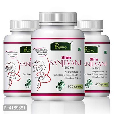 Slim Sanjivani Herbal Capsules For Fast Weight Loss Herbal Capsules Formula 100% Ayurvedic Pack Of 3-thumb2